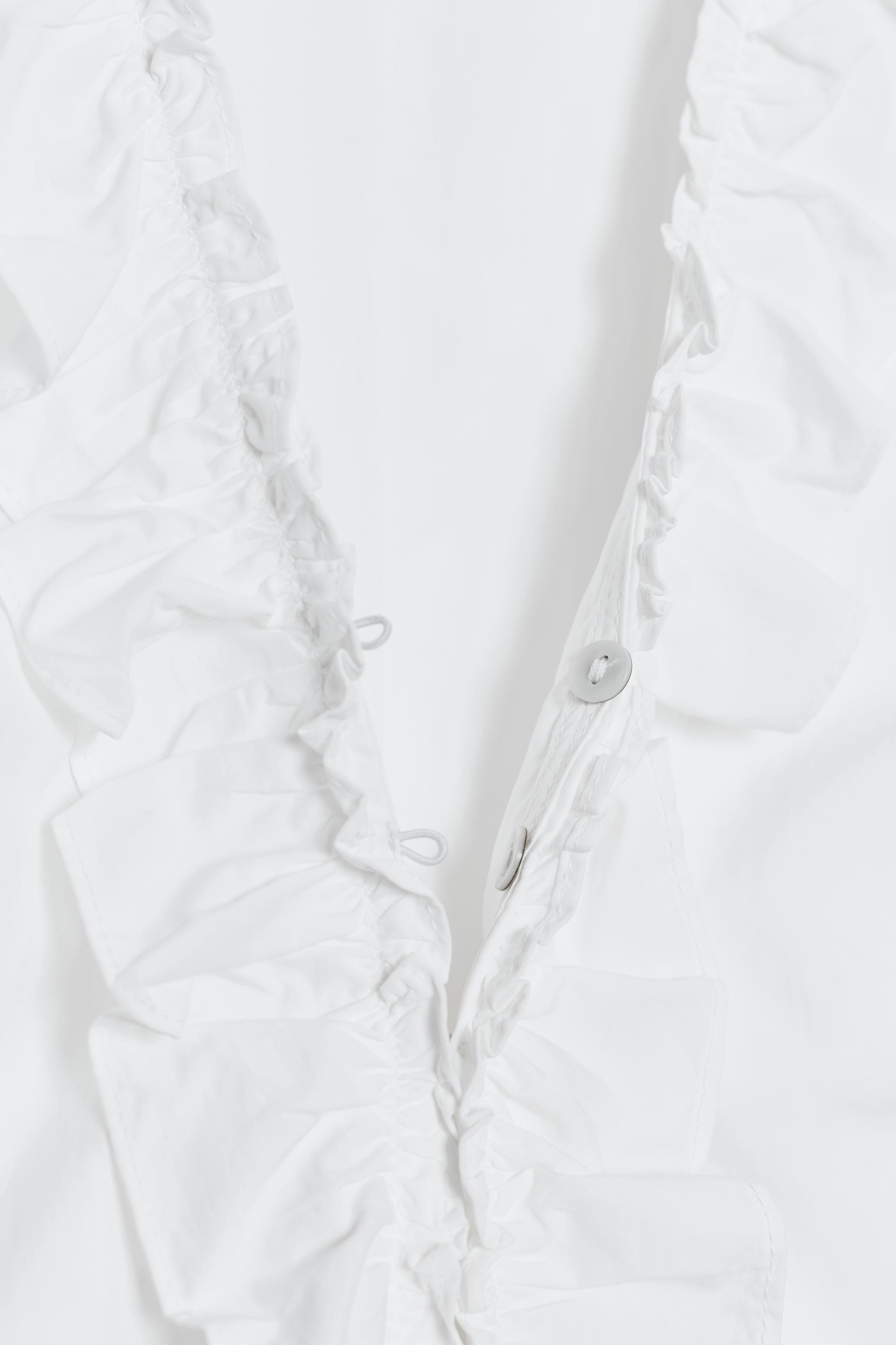 ナイロンフリルトップス - ホワイト | ZARA Japan / 日本