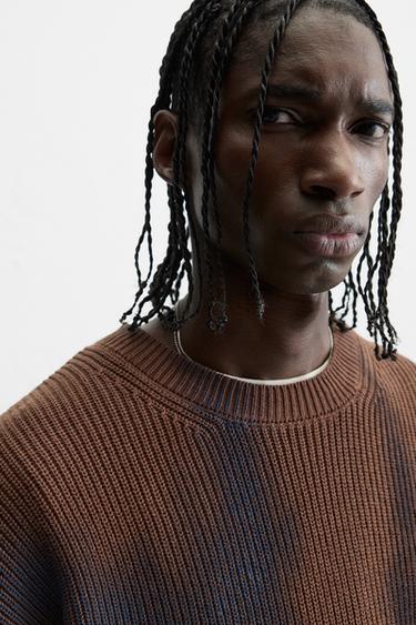 SPRAY PRINT SWEATER - Brown by Zara - Image 4