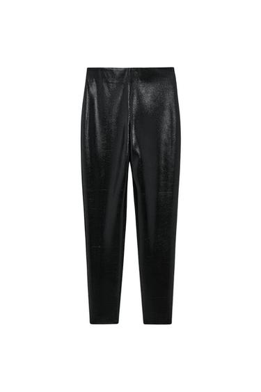 BONDED LEGGINGS WITH SNAKESKIN PRINT