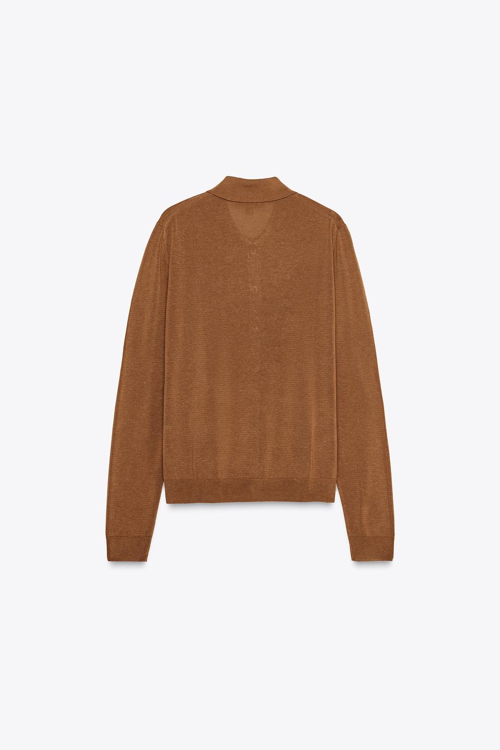 Thumbnail image for PLAIN POLO COLLAR CARDIGAN