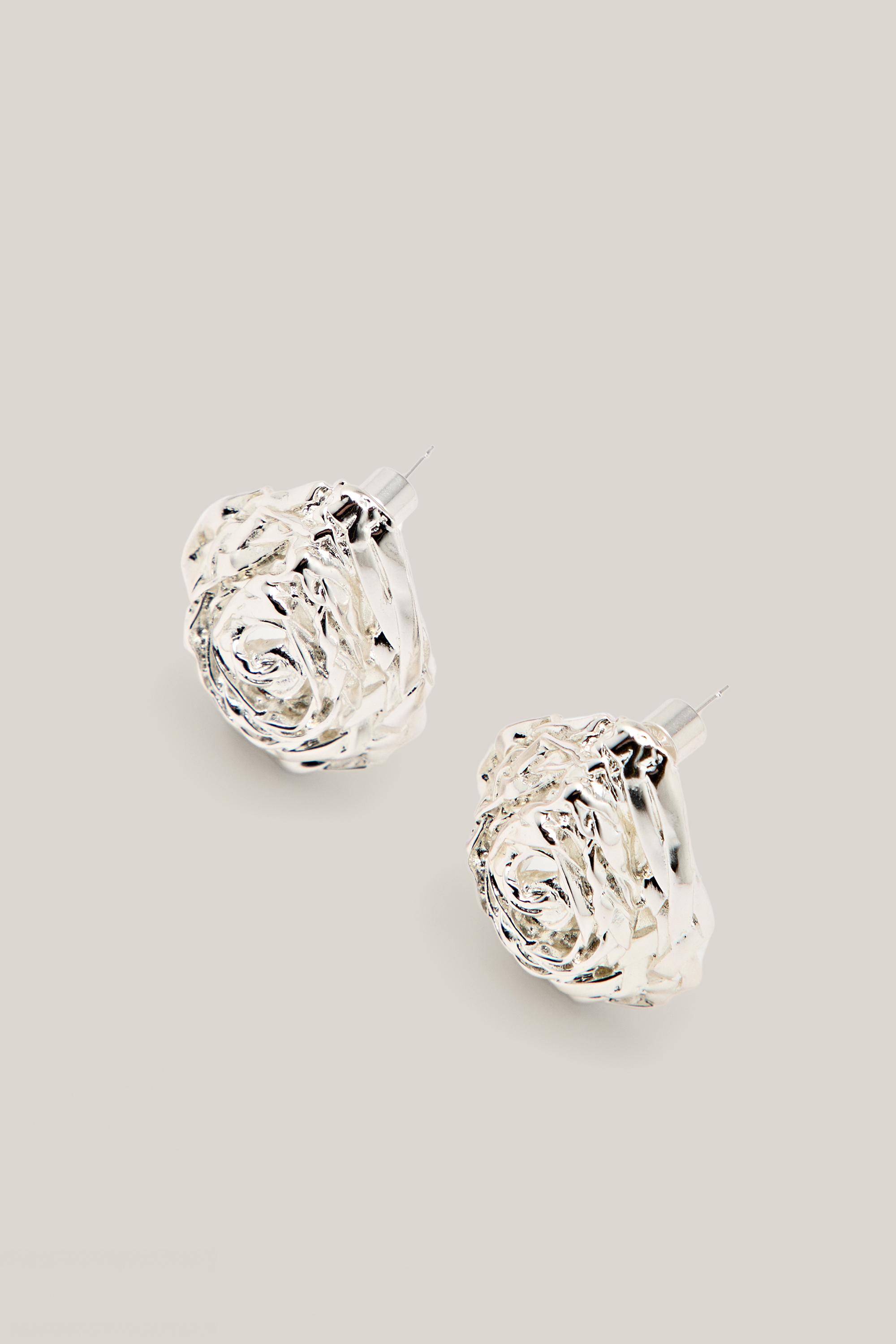 Earrings with textured basket piece - LIMITED EDITION