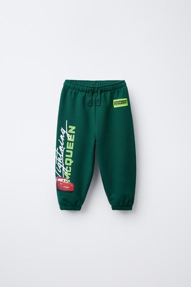 Zara CARS LIGHTNING MCQUEEN © DISNEY FLEECE JOGGER PANTS - Bottle green