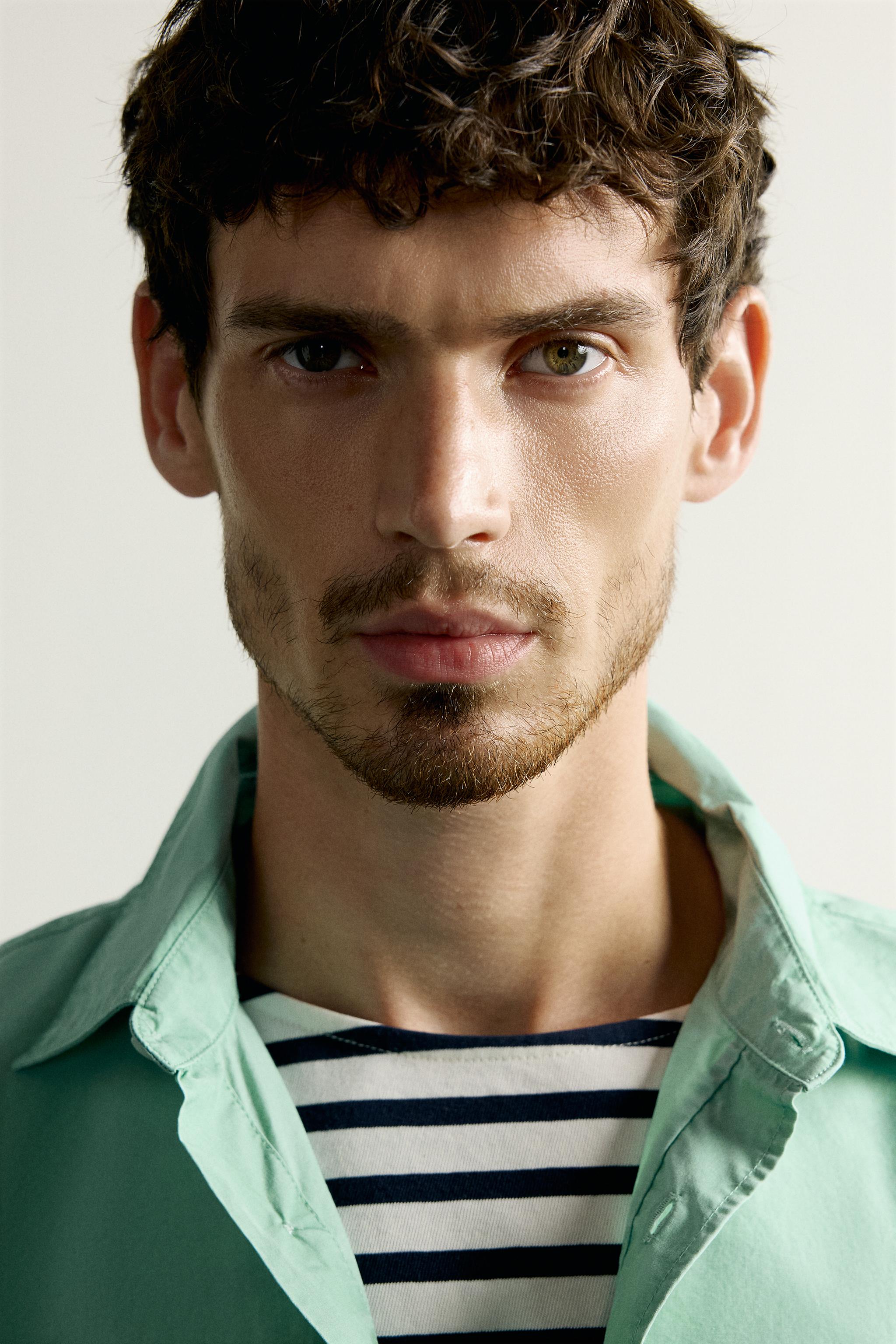 Мужские рубашки Zara WASHED REGULAR FIT SHIRT — фото 5