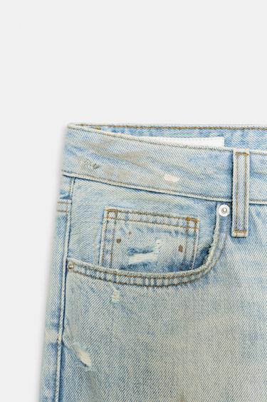 JEAN TRF COURT DROIT TAILLE MOYENNE - Bleu clair de Zara - Image 8