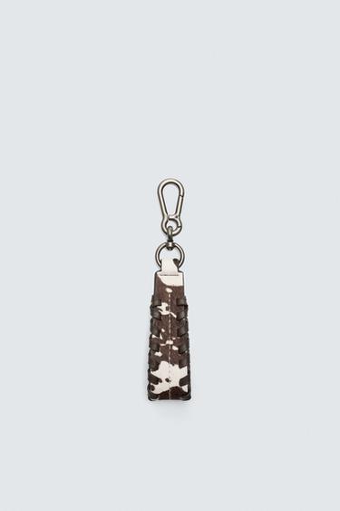ANIMAL PRINT LEATHER KEY RING - Multicoloured by Zara