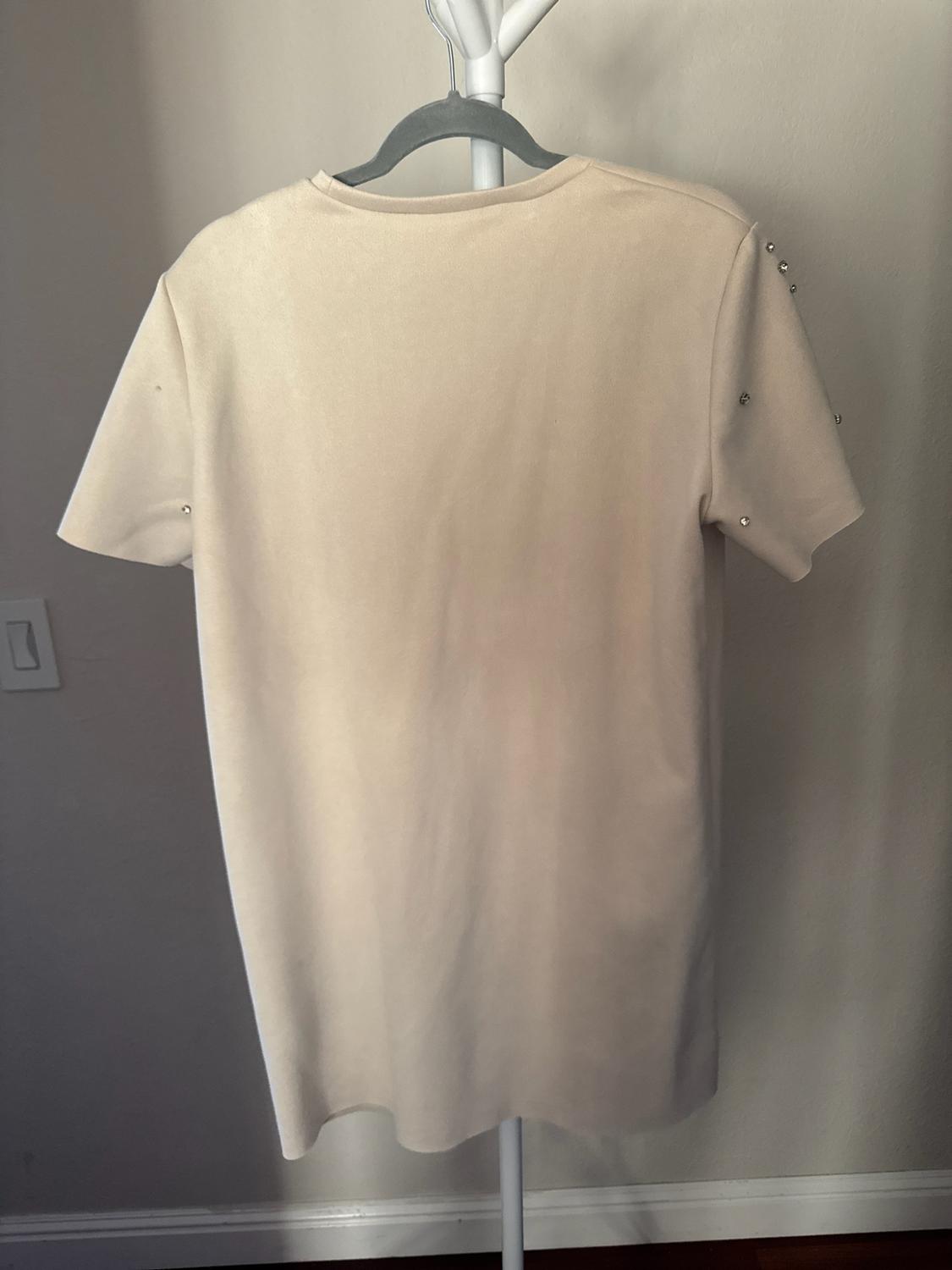 FAUX SUEDE JEWEL DRESS - Image 2