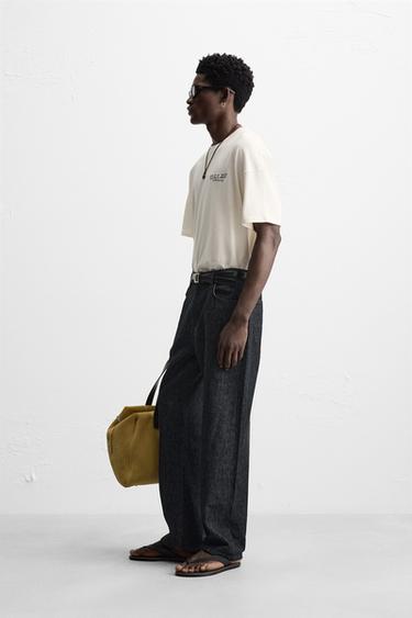HEAVY WEIGHT T-SHIRT WITH COMBINED PRINT - Oyster-white by Zara - Image 3