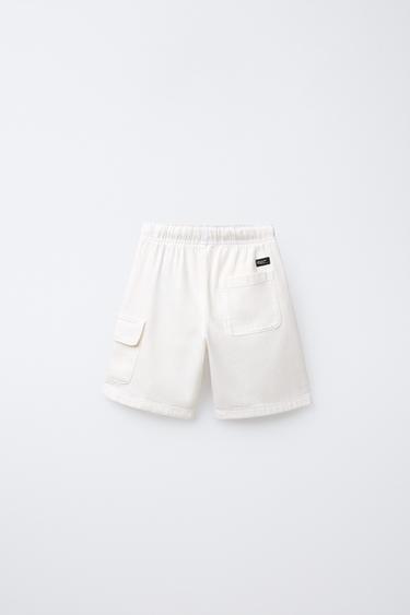 BERMUDA FLUIDE DROIT CARGO - Blanc de Zara - Image 1