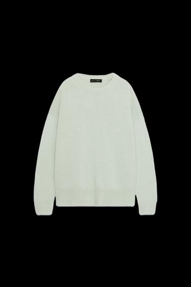 OVERSIZE-PULLOVER AUS 100 % KASCHMIR - Meeresgrün von Zara - Bild 0