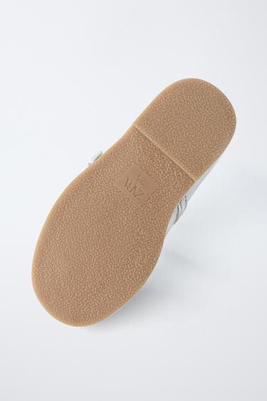 METALLIC BALLET FLATS - Silver by Zara - Image 6