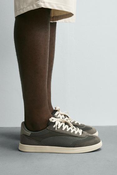 KNITTED FABRIC TRAINERS - Sea green by Zara - Image 0