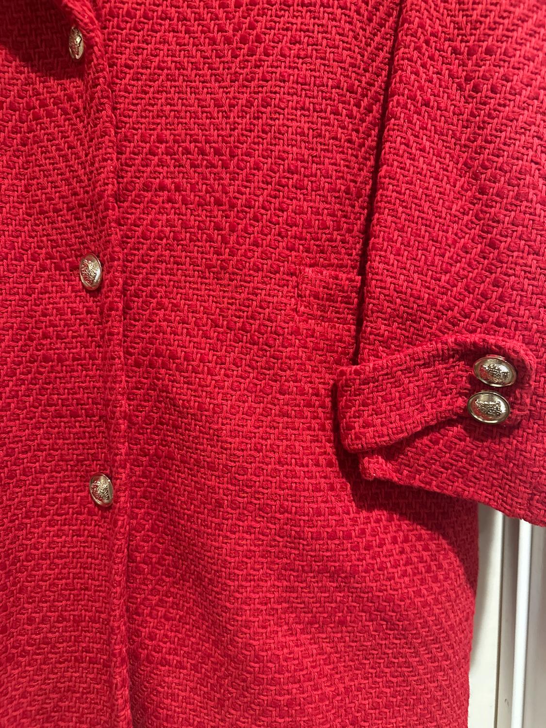 GOLD BUTTON TEXTURED COAT - Image 2