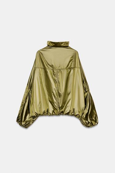 VESTE OVERSIZE EN NYLON - Vert soutenu de Zara - Image 7