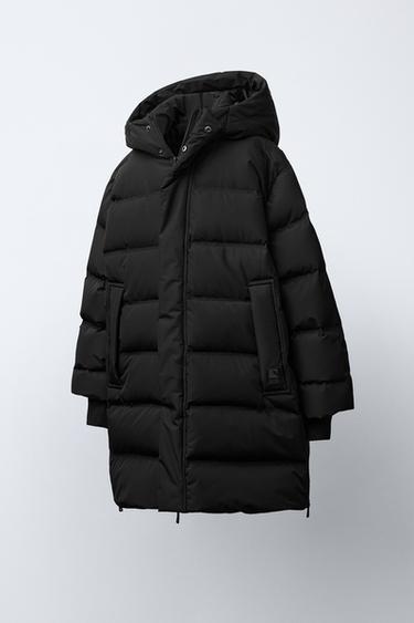 WATER-REPELLENT LONG DOWN JACKET - Black by Zara