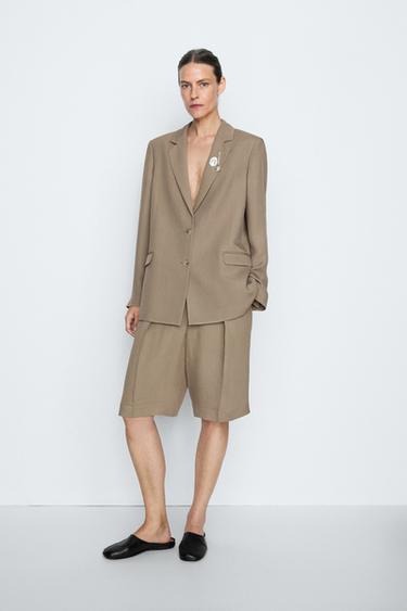 Zara Fluid blazer - STUDIO - Stone - Image 0