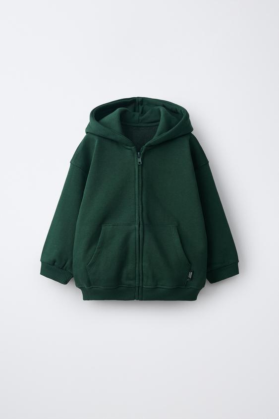ZIP-UP HOODIE - Bottle green by Zara - Image 0