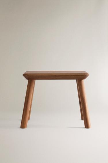 Zara BEVELLED ACACIA STOOL - 棕色 - 圖片 0