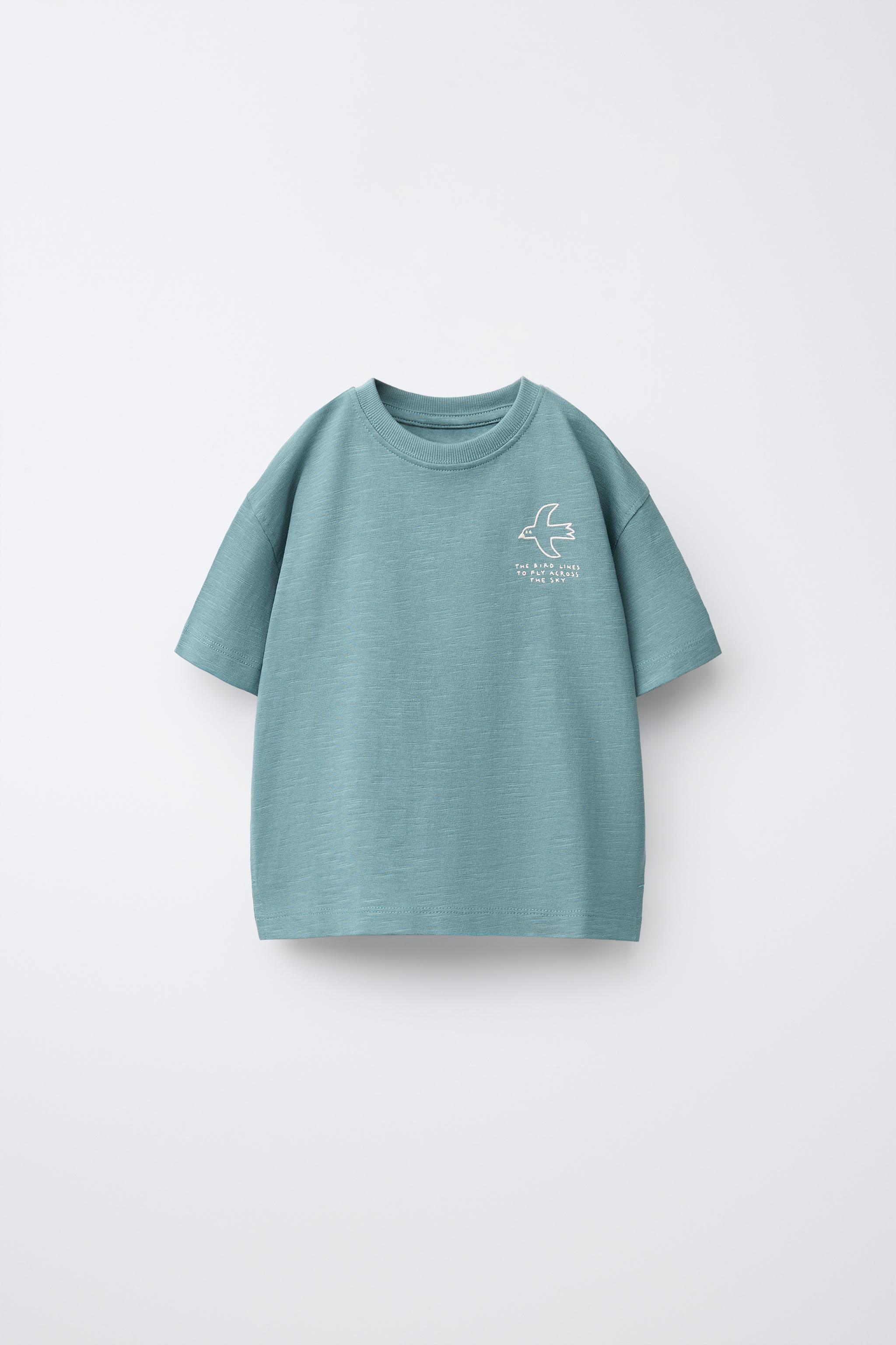 Детские футболки Zara TURTLE EMBROIDERED T-SHIRT