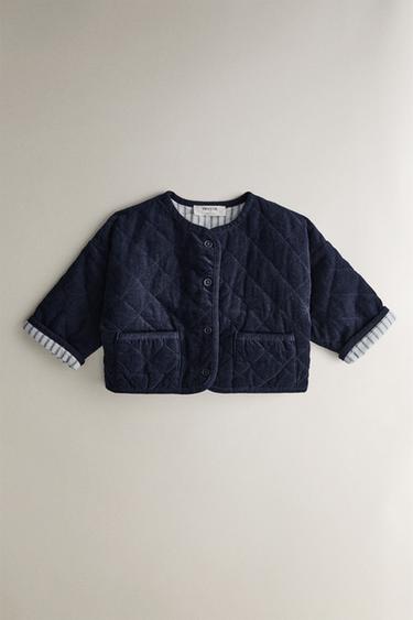 Zara BABY CORDUROY JACKET - Navy blue