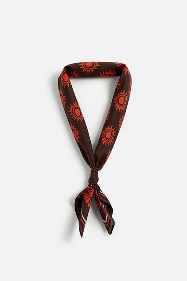 GRAPHIC PRINT BANDANA - Brown by Zara