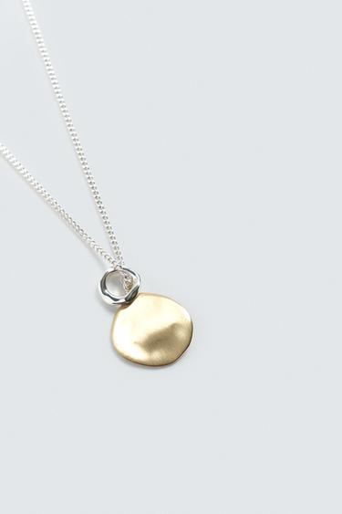CONTRAST PENDANT NECKLACE - Gold / Silver by Zara - Image 1