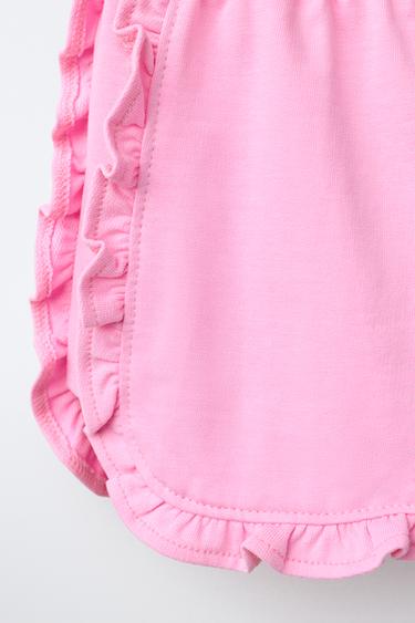 SHORT À VOLANTS - Rose moyen de Zara - Image 3