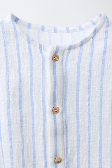 BODY TEXTURÉ À RAYURES - Bleuté de Zara - Image 2