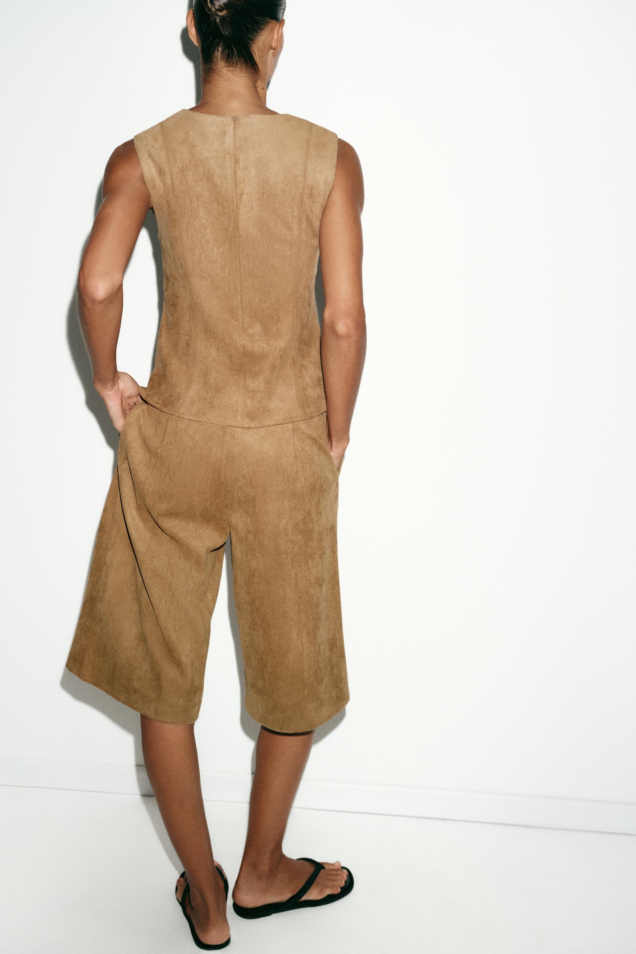 FAUX SUEDE LONG SHORTS