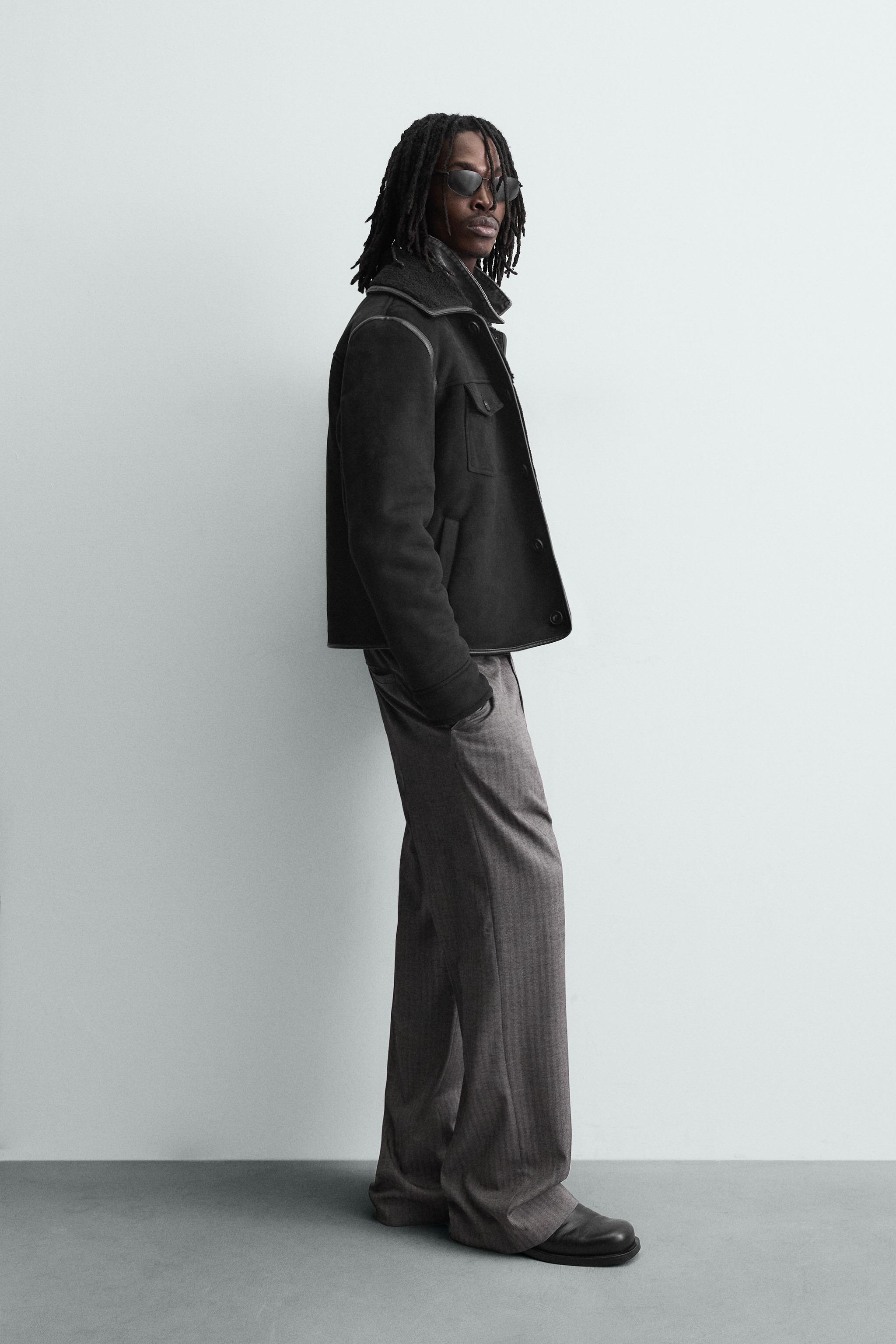 DOUBLE FACED FAUX SUEDE JACKET