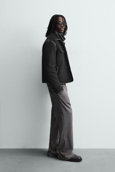 BLOUSON EFFET DAIM DOUBLE FACE - Noir de Zara - Image 3