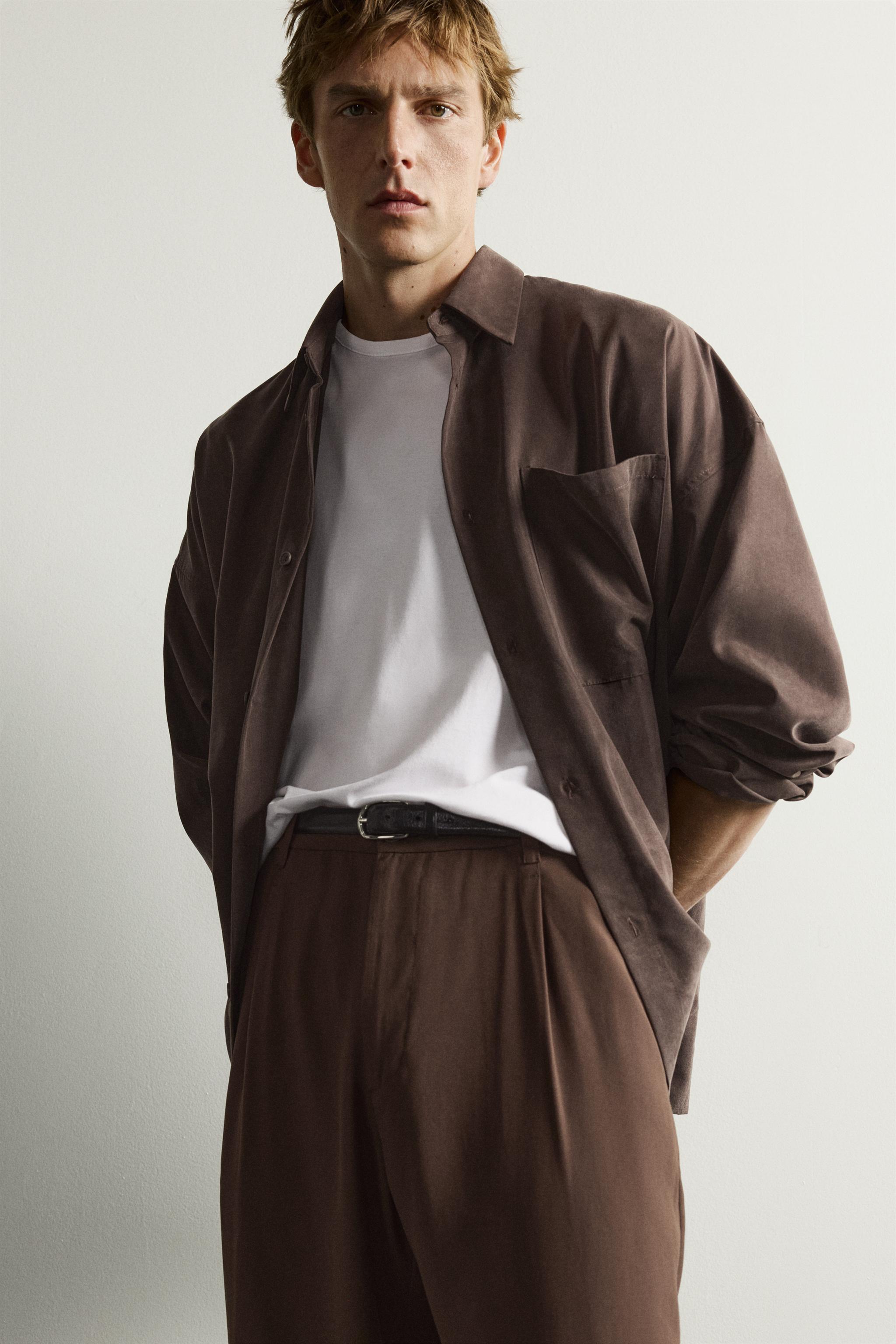 PANTALON FLUIDE COUPE DÉCONTRACTÉE À PLIS