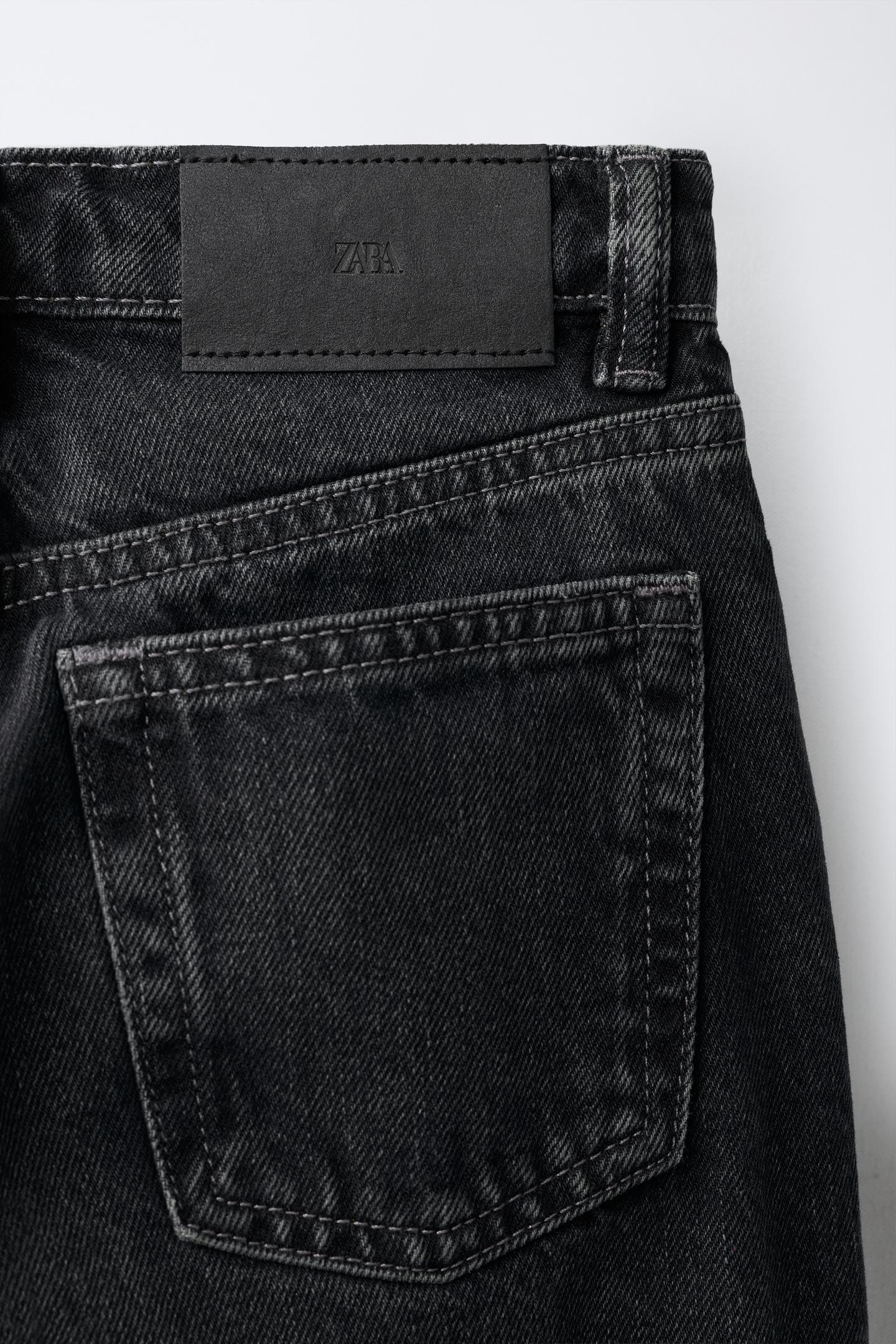 Детские джинсы Zara Straight, цвет: Чёрный — фото 4