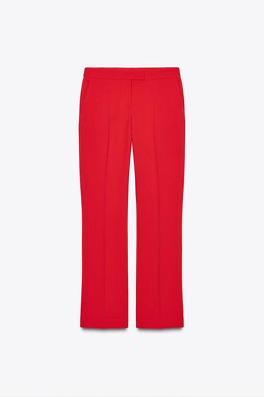 PANTALON FLARE - Rouge de Zara - Image 6