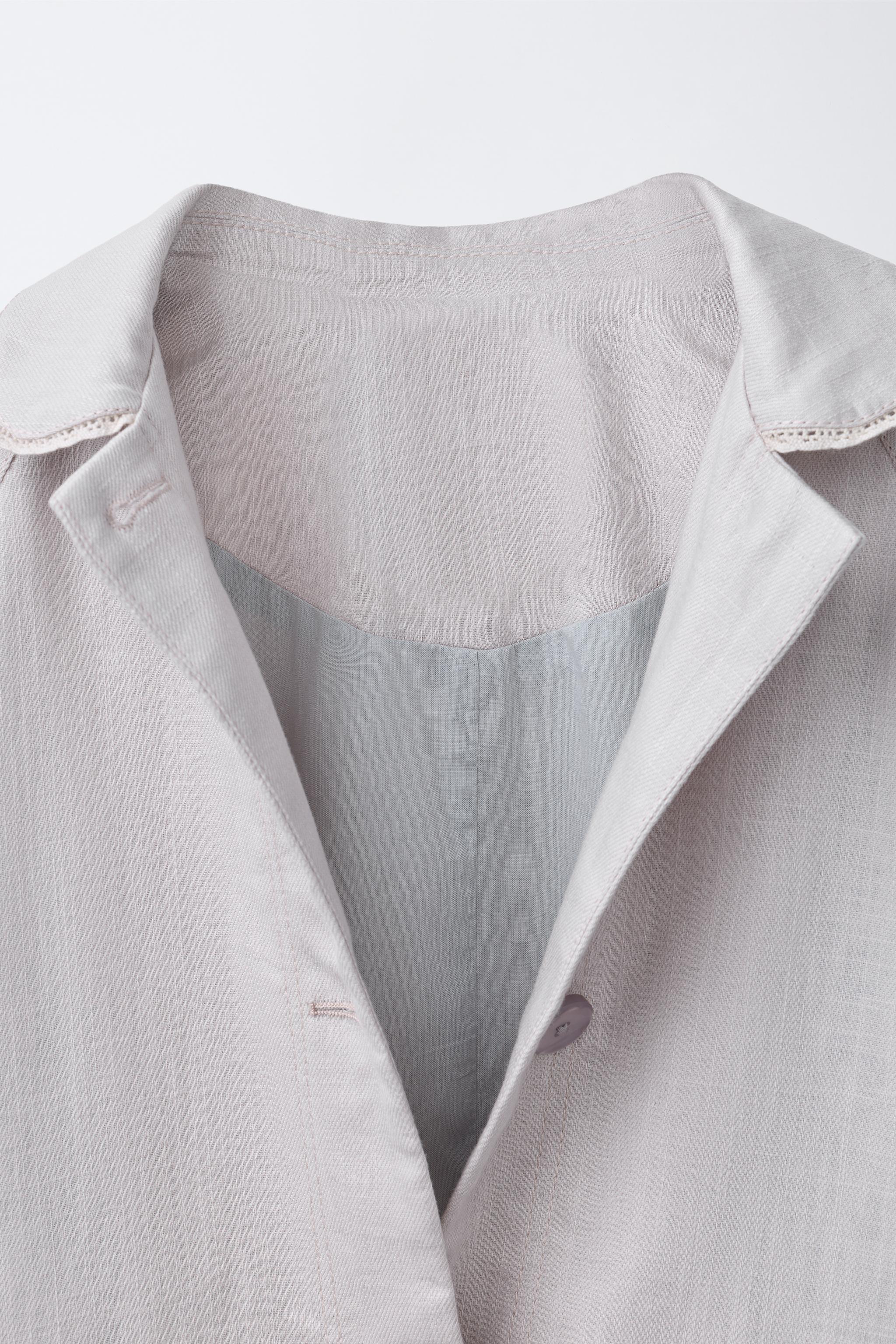 PLAIN LINEN & COTTON COAT