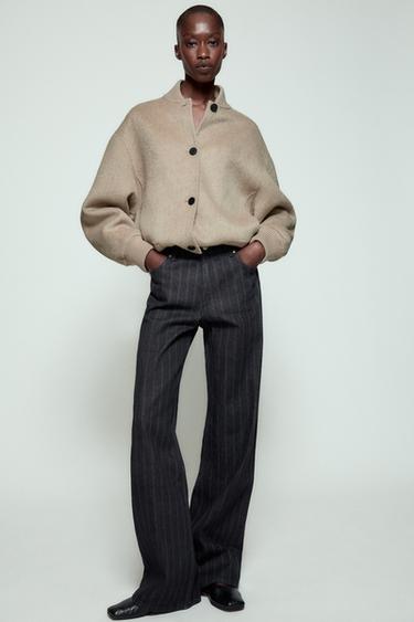 JAQUETA BOMBER COM LÃ ZW COLLECTION - Pedra da Zara