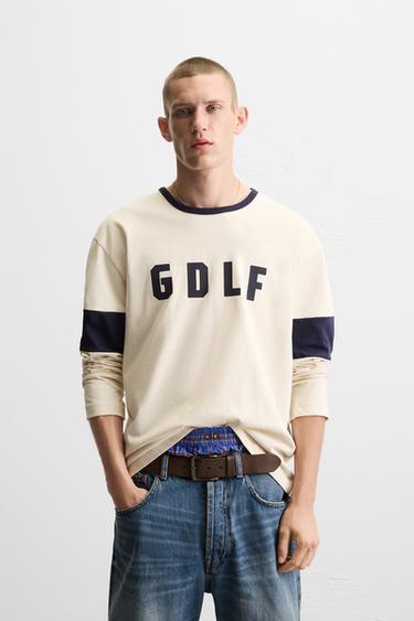 MAJICA S POTISKOM NAPISA GUITARRICADELAFUENTE - Ekru barva od Zare