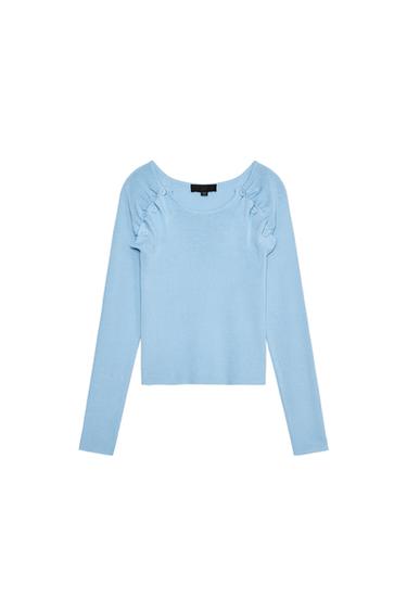GATHERED KNIT TOP