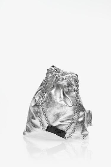 LIMITED EDITION TRI-CHIC SMALL LEATHER BAG — Silver 1