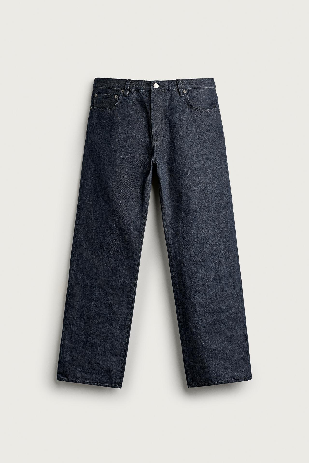 LOW-RISE SLIM STRAIGHT-FIT JEANS — Indigo