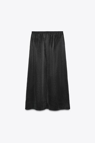 JUPE MIDI NŒUD - Noir de Zara - Image 5