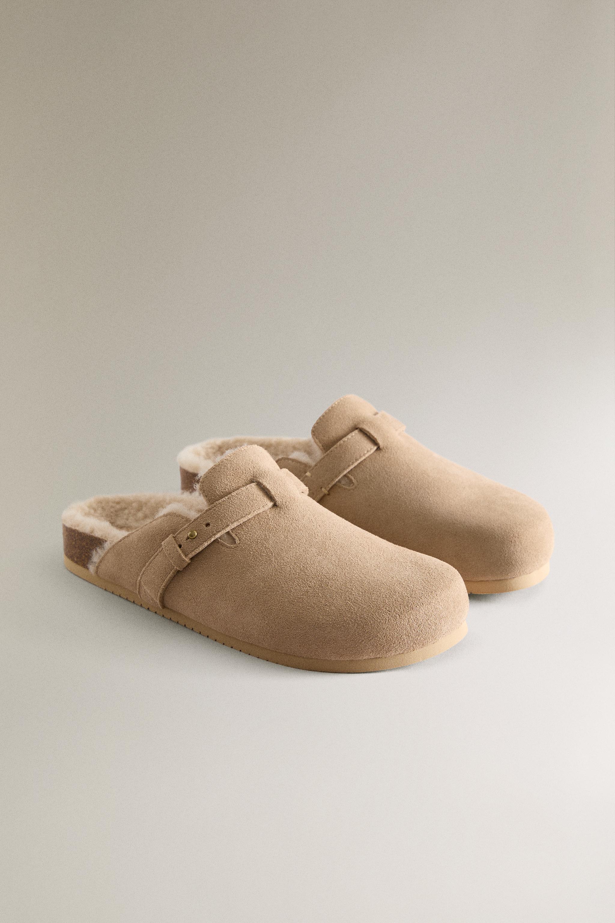 WARM LEATHER CLOGS - Beige | ZARA United States