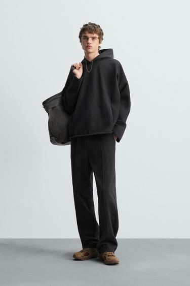 CALÇA JOGGER COM COSTURA - Cinza-antracito da Zara - Imagem 0