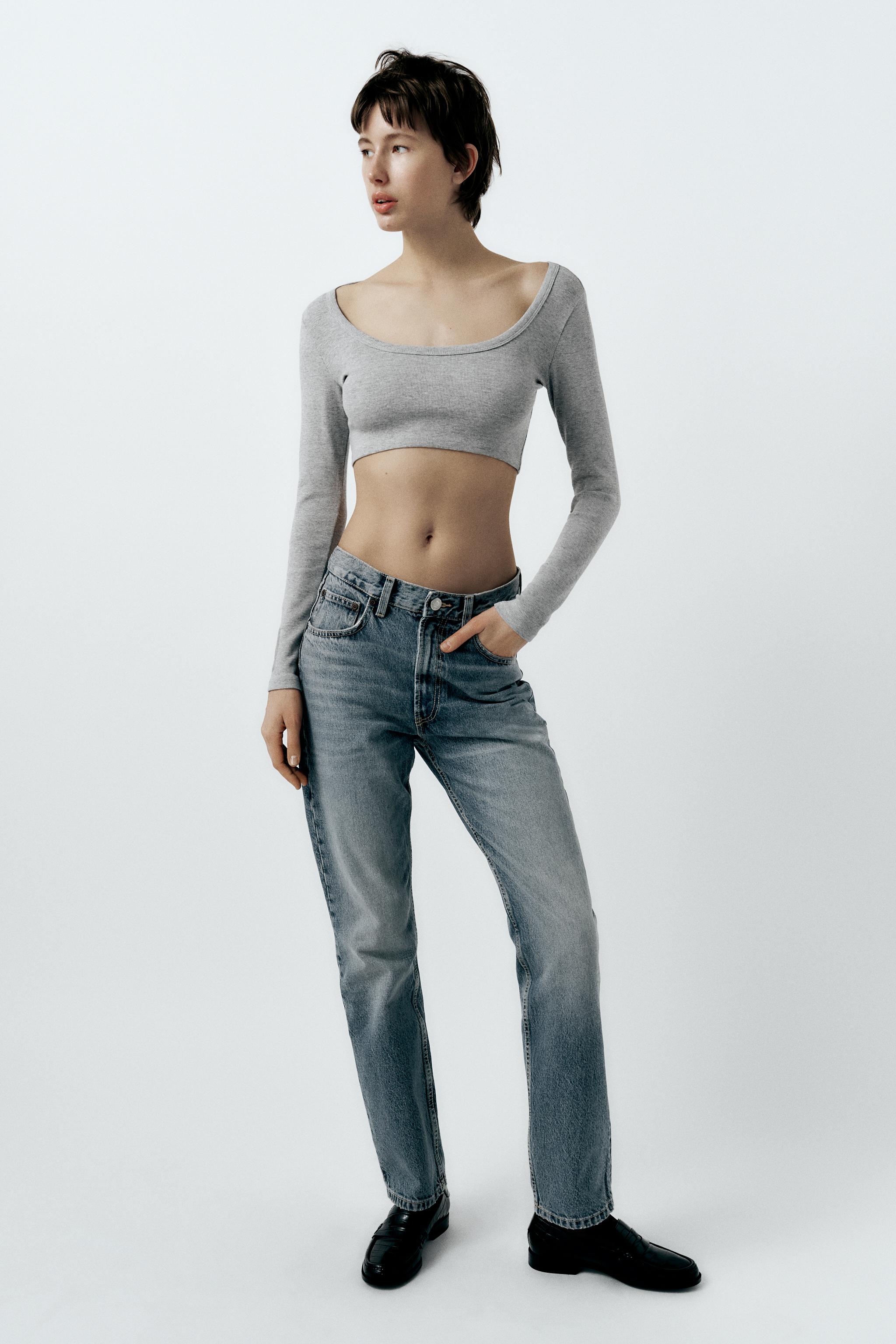 Camiseta discount cropped zara