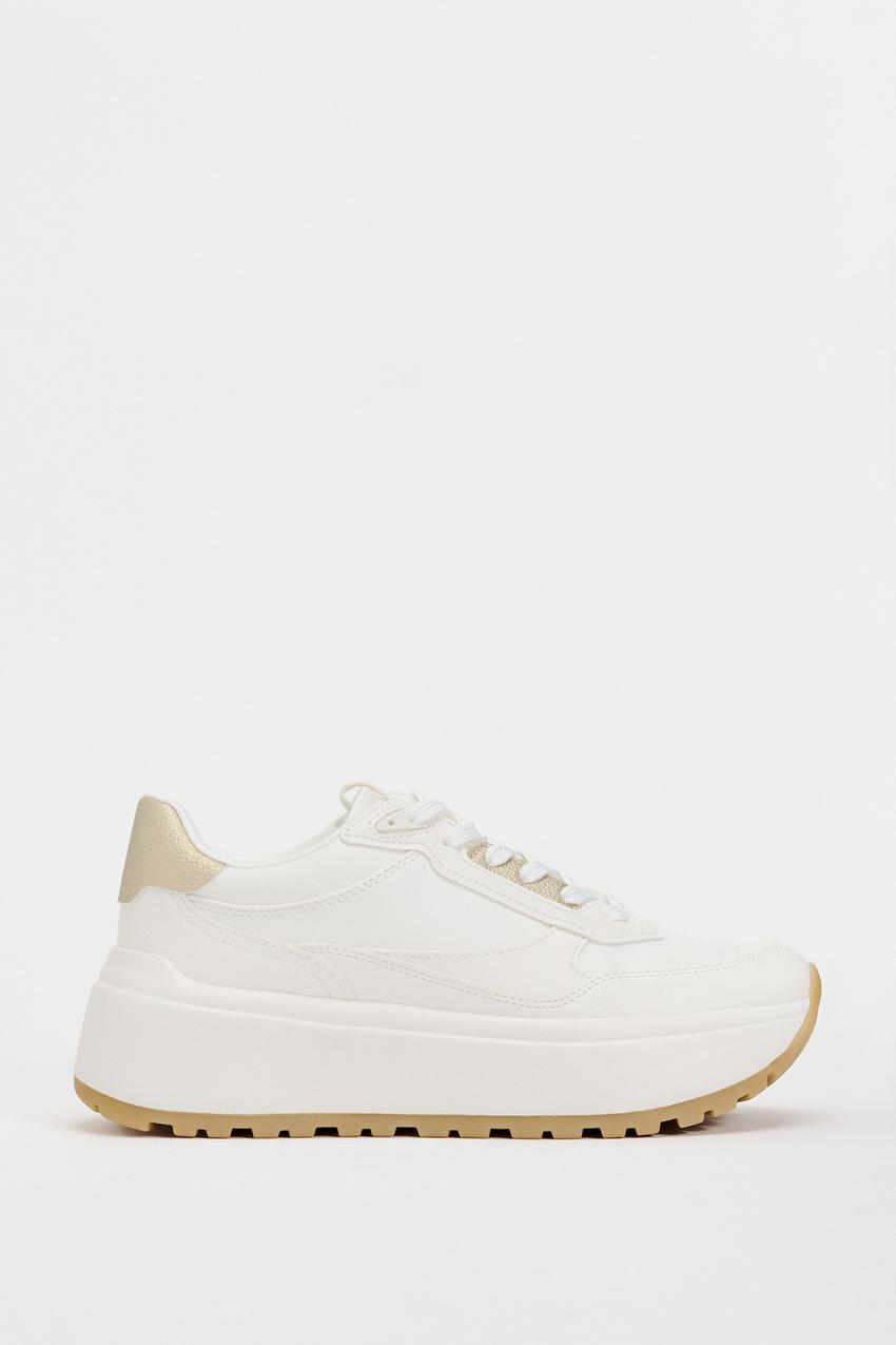 FLATFORM RUNNING SHOES - White | ZARA United States