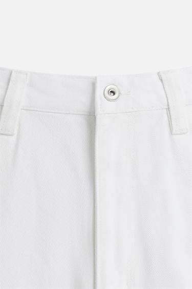 BERMUDA EN DENIM COUPE OVERSIZE - Blanc de Zara - Image 7