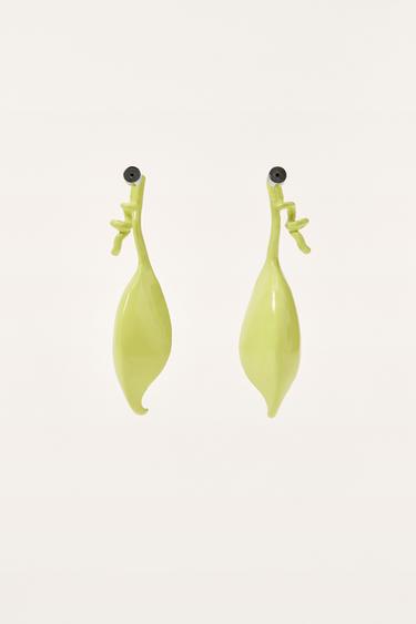LIMITED EDITION PEA EARRINGS - Lime by Zara - Image 3