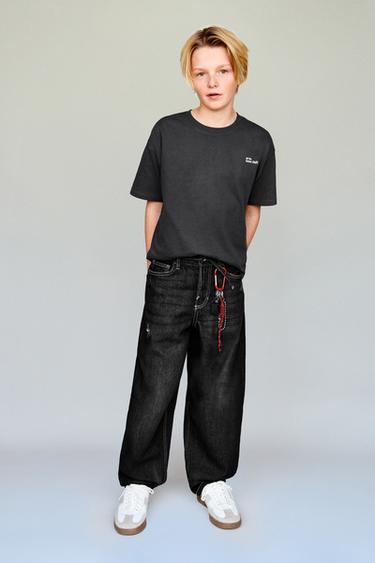 BAGGY BALLOON JEANS - Sort fra Zara