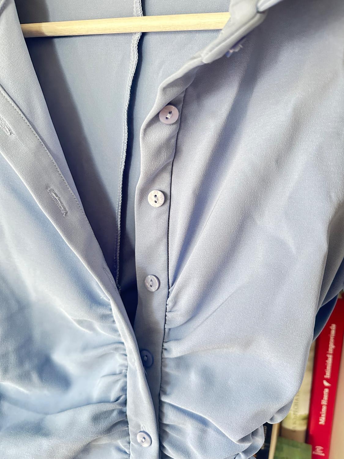 DRAPED SHIRT DRESS - Image 3
