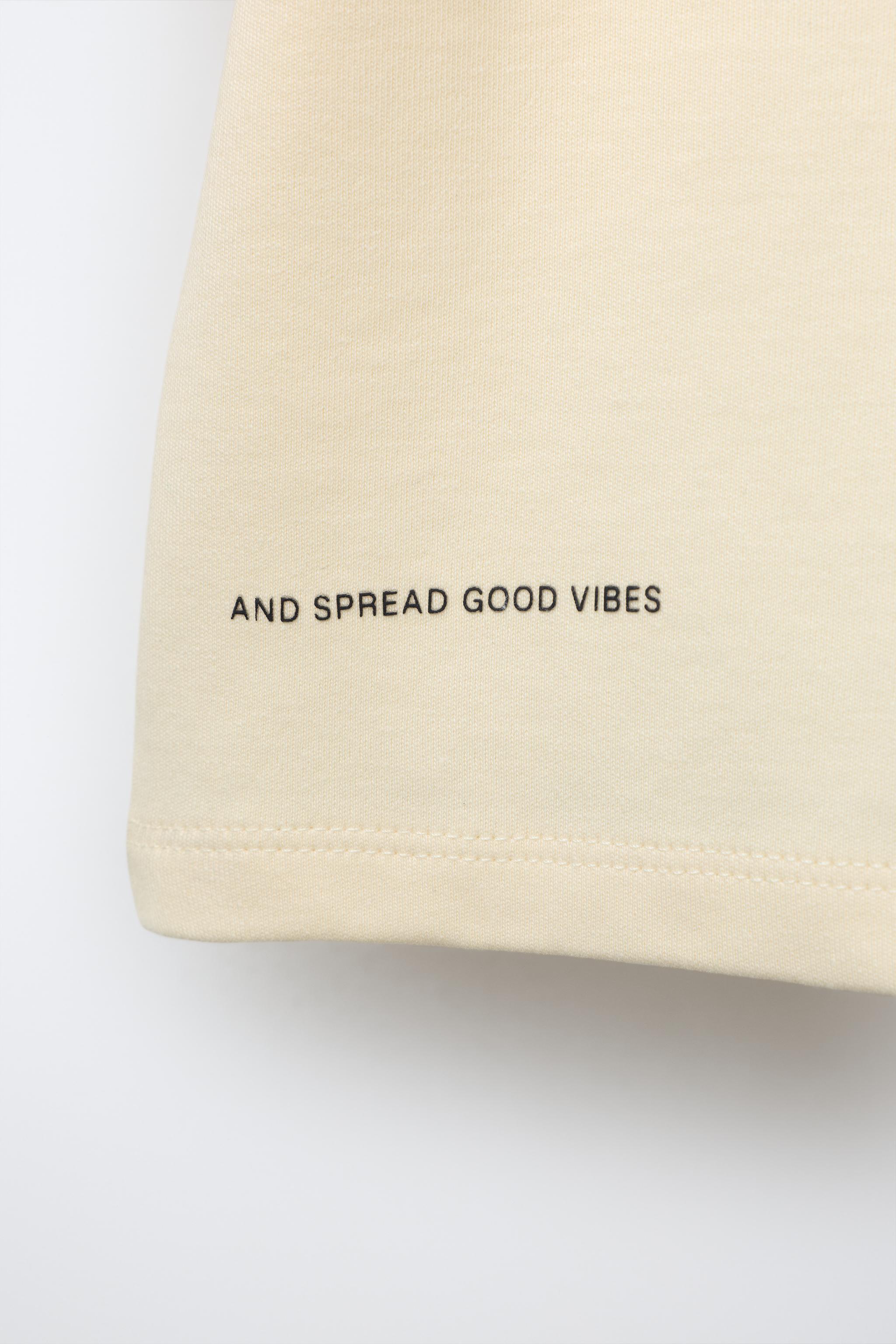 INTERLOCK TEXT T-SHIRT - Pastel yellow | ZARA United States