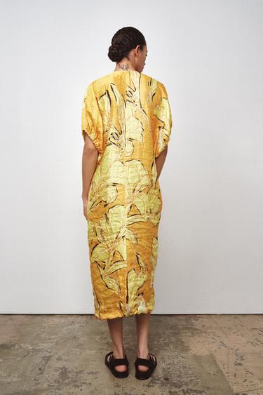 ZW COLLECTION PRINTED DRESS - Yellow by Zara - Image 2